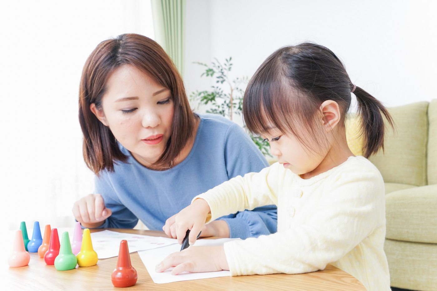 親子で一緒に描く